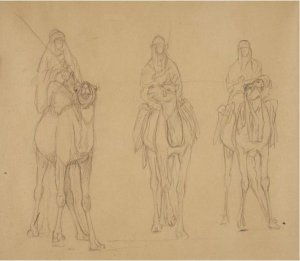 Study Of Bedouins On Camels