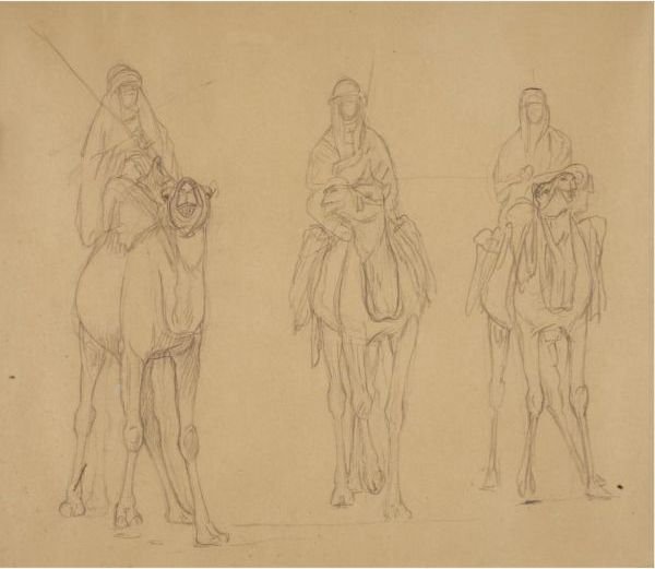 Study Of Bedouins On Camels