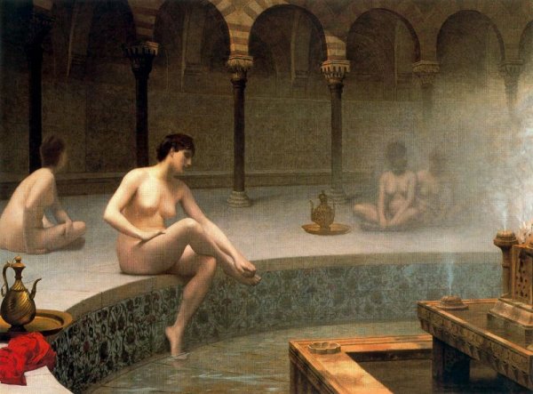 A Bath, Woman Bathing Her Feet