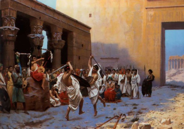 The Pyrrhic Dance (or Sword Dance Before Egyptian Ruins)